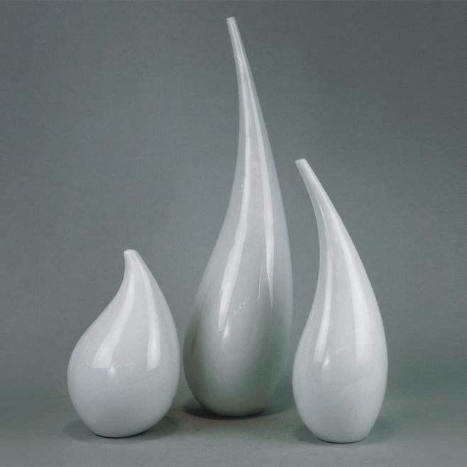 現(xiàn)代單支花花瓶白色陶瓷瓶藝術(shù)裝飾餐廳飾品花瓶擺件創(chuàng)意水滴造型-淘寶網(wǎng)