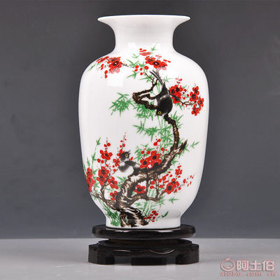 【景德鎮陶瓷器花瓶裝飾擺件客廳書房工藝品廠家批發粉彩鴻運當頭】高新區康兆陶瓷廠 - 產品庫