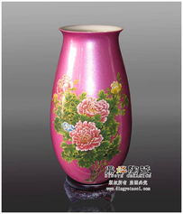 廠家直批粉彩陶瓷花瓶工藝品 家居擺件 家居藝術(shù)品加工定制高清圖片 高清大圖