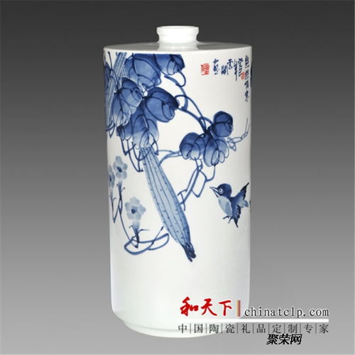 景德鎮(zhèn)瓷器郎紅釉陶瓷花瓶插花器